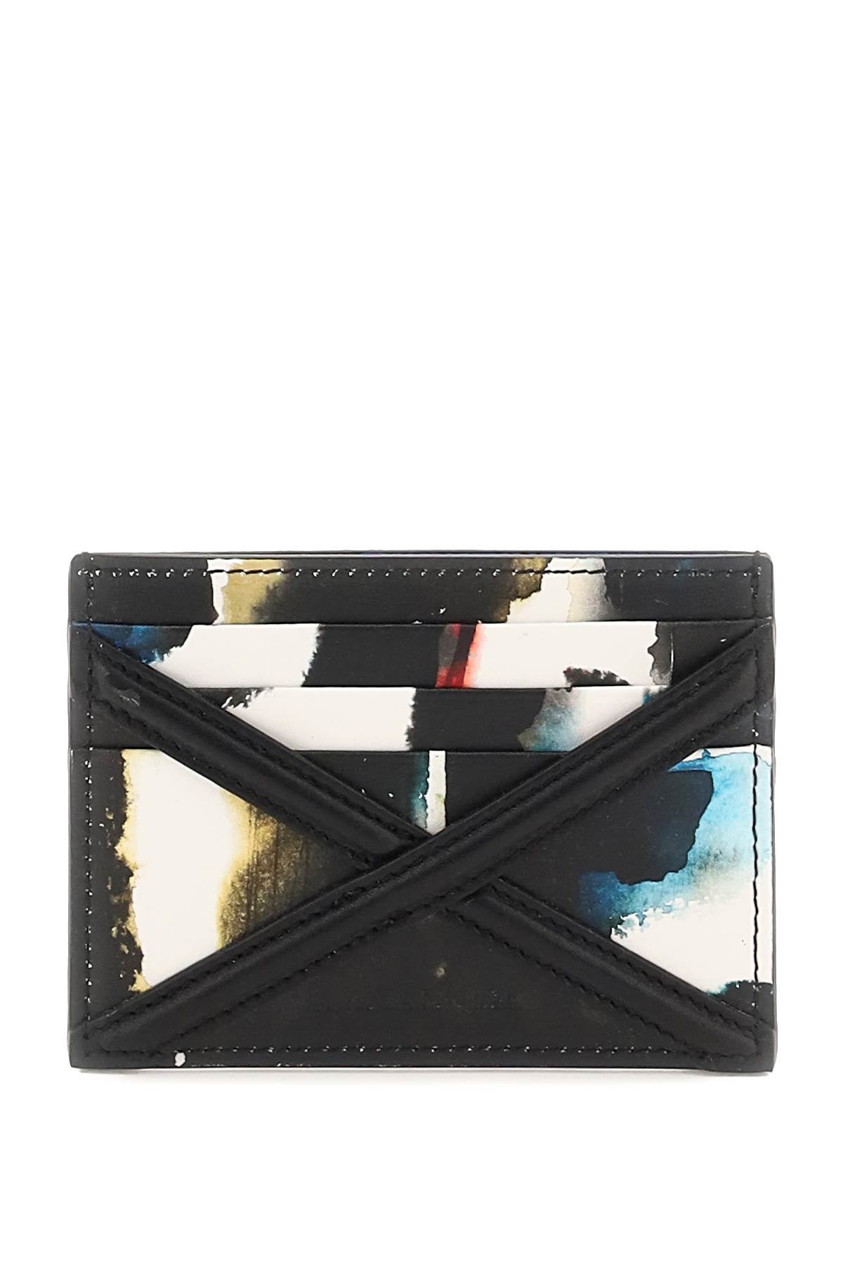Alexander McQueen 'Harness' Leather Card Holder - Slim RFID Blocking Wallet for Men & Women - Perfect for Travel, Business & Everyday Use