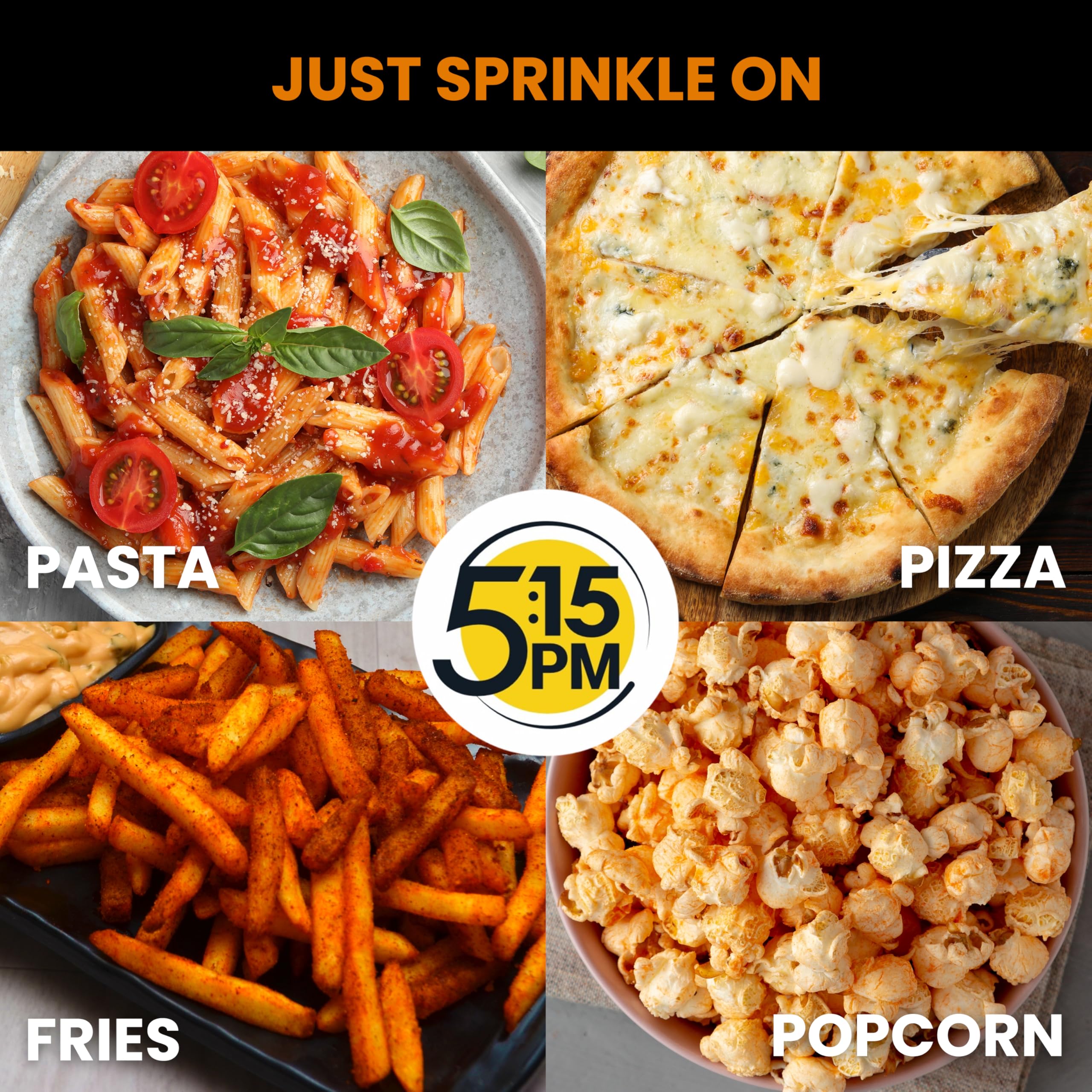 5:15PM Cheddar Cheese Seasoning Powder 100g - Premium Cheddar Cheese Powder for Popcorn, Pasta, Pizza, Nachos & Fries | Perfect for Snacks, Cooking & Baking at Home