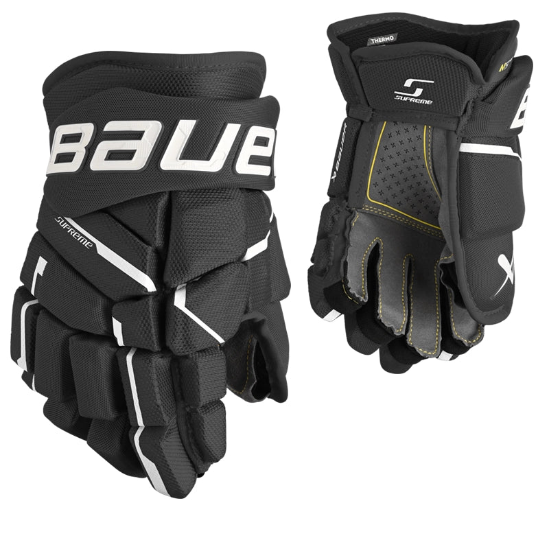 Bauer Supreme M5 Pro Hockey Gloves for Junior Players - Lightweight Protective Ice Hockey Gloves for Youth - Perfect for Training, Games & Competitive Play