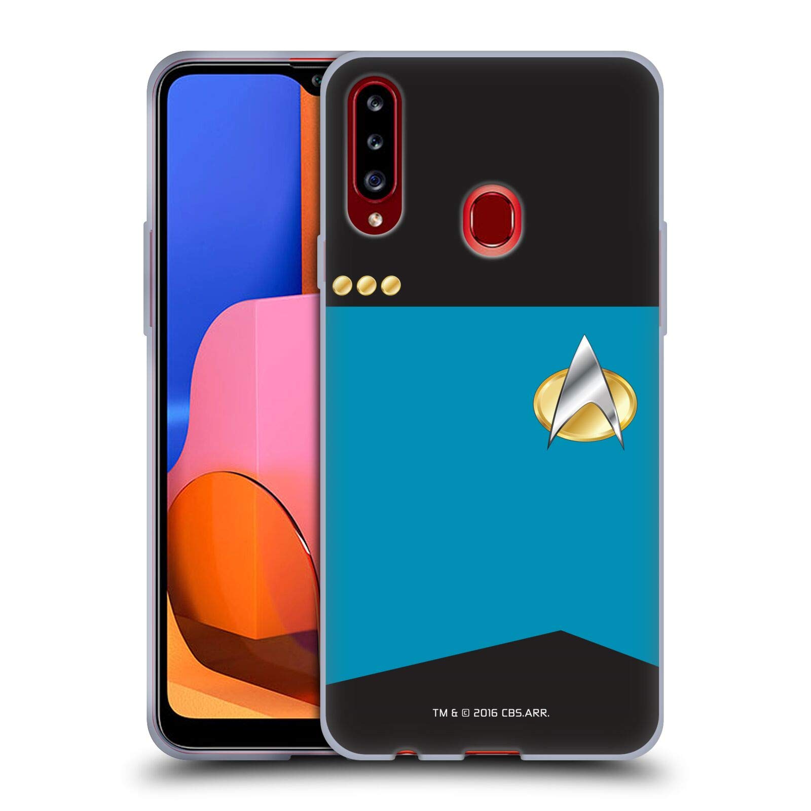Star Trek Commander Uniforms & Badges TNG Soft Gel Case for Samsung Galaxy A20s (2019) – Officially Licensed Head Case Designs – Perfect for Cosplay, Conventions & Trekkie Fans