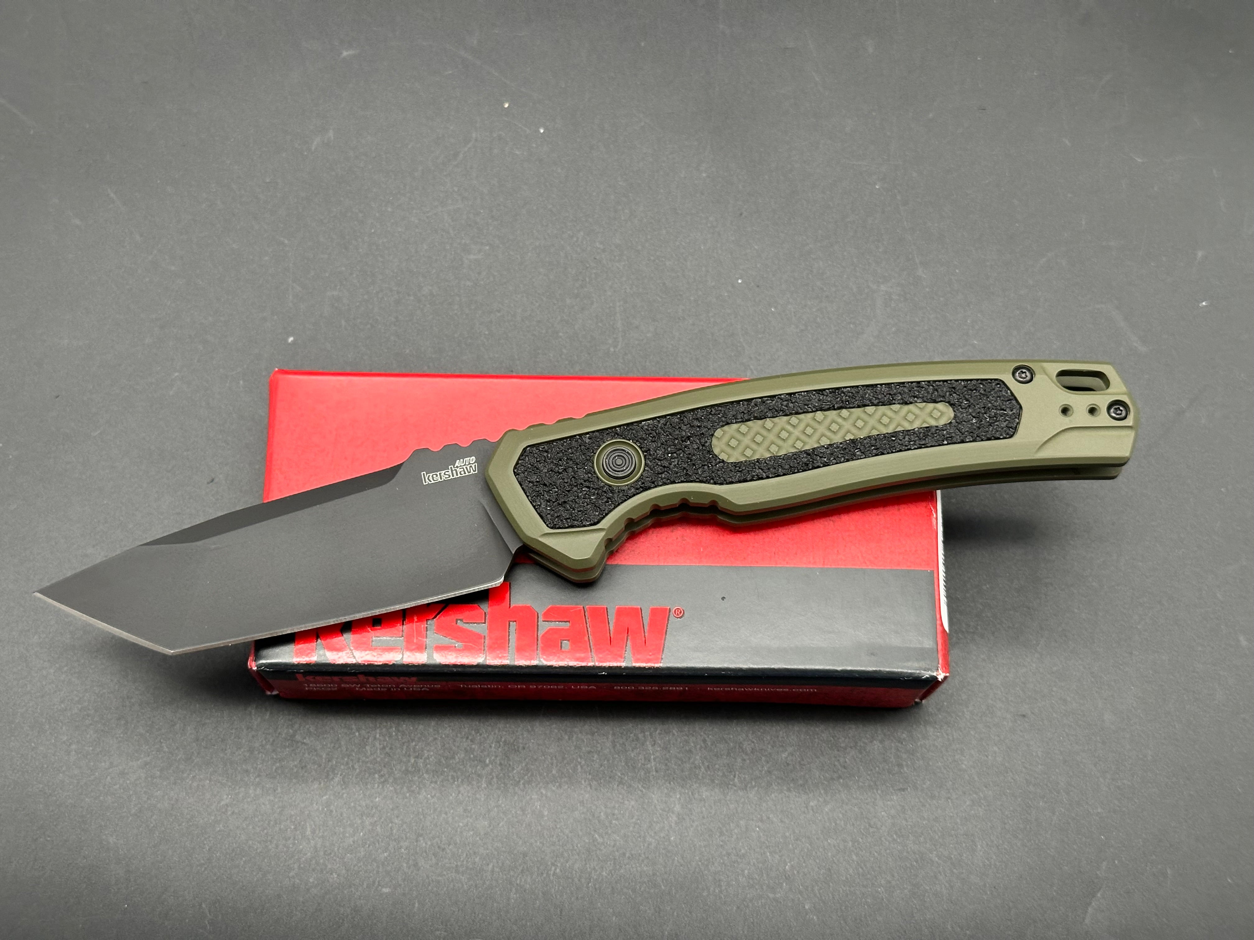 Kershaw Launch 16 Tactical Automatic Knife - OD Green Handle with 3.4