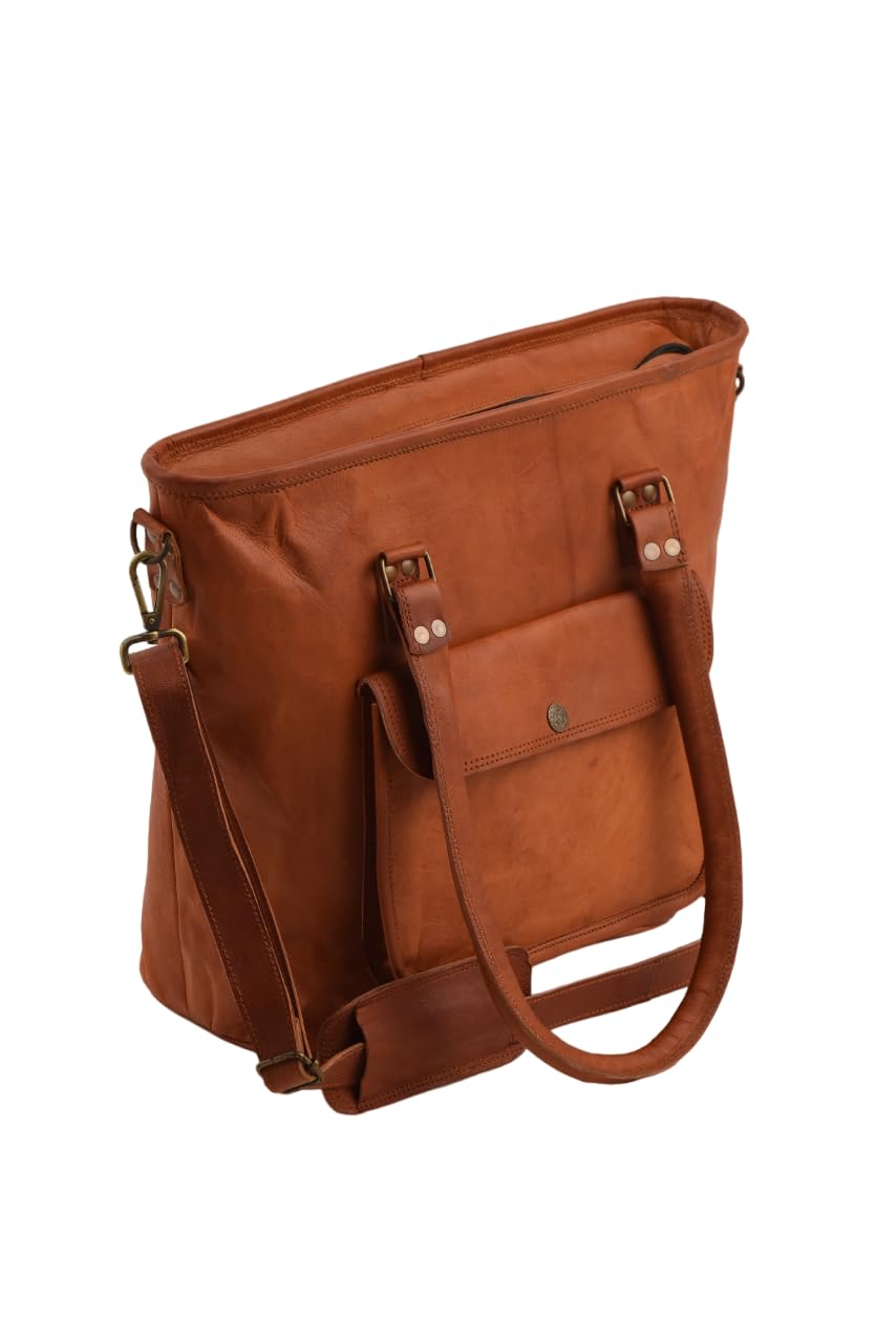 Genuine Leather Tote Bag for Women - 16