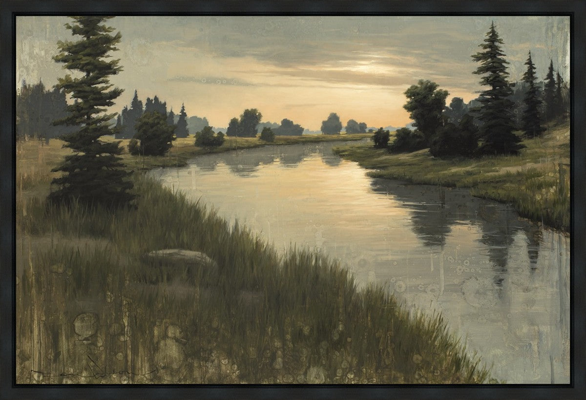 Calming Dusk Gallery Wrap Canvas Art - Handmade Modern Wall Decor for Living Room, Bedroom & Office - Perfect for Home Decor & Gifts