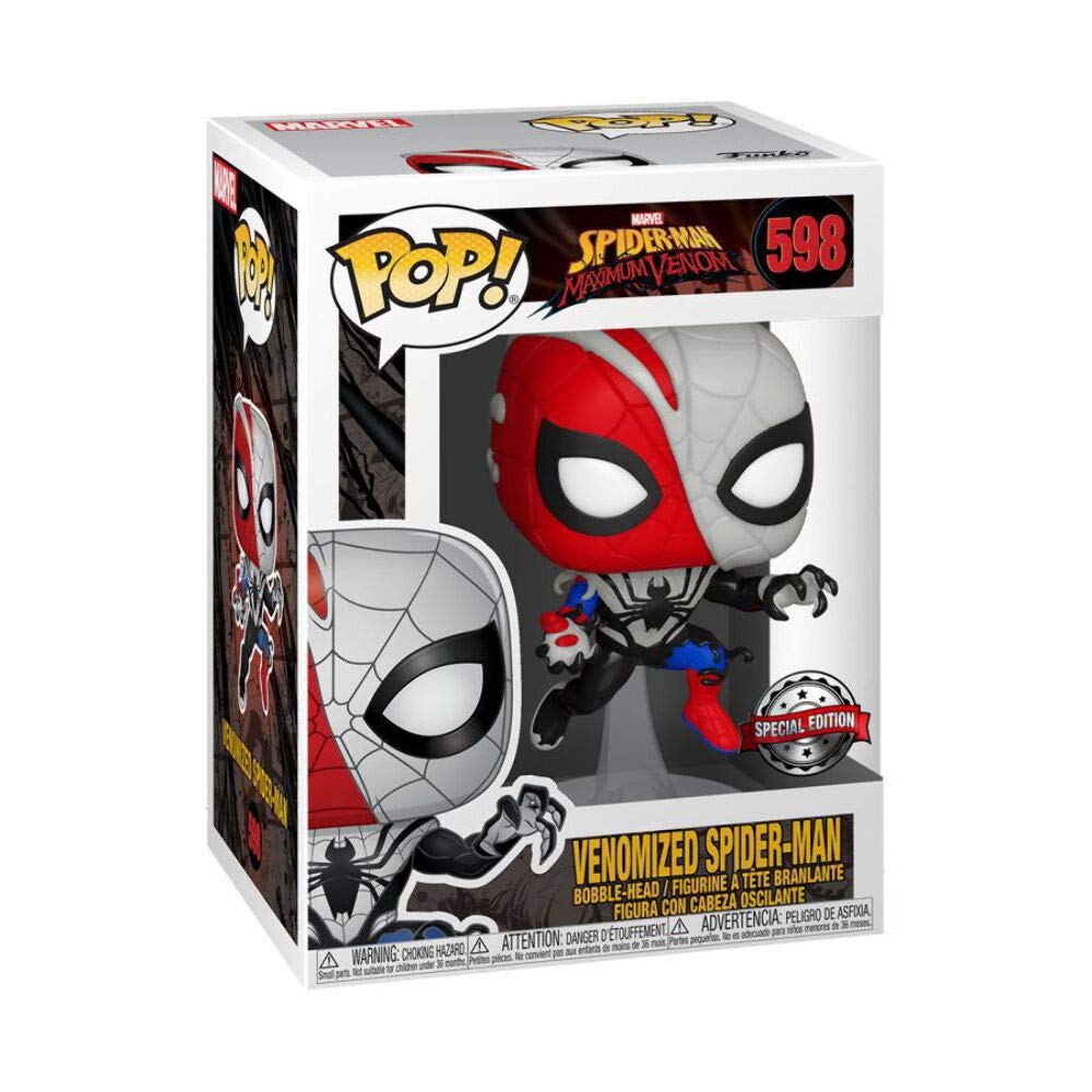 POP Funko Spider-Man: Maximum Venom 598 - Venomized Spider-Man Action Figure | Collectible Marvel Superhero Toy for Fans & Gifts | Perfect for Display, Cosplay & Comic Book Collections