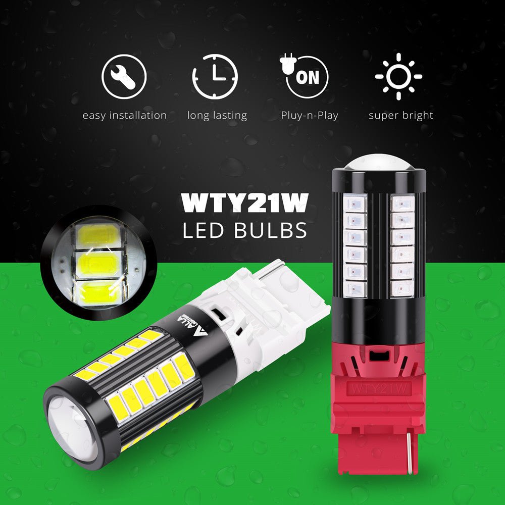 WTY21W LED Turn Signal Light Bulbs for 2020-2022 Ford F150 F250 F350 - Super Bright Amber Lights for Enhanced Visibility & Safety on Road Trips & Night Driving