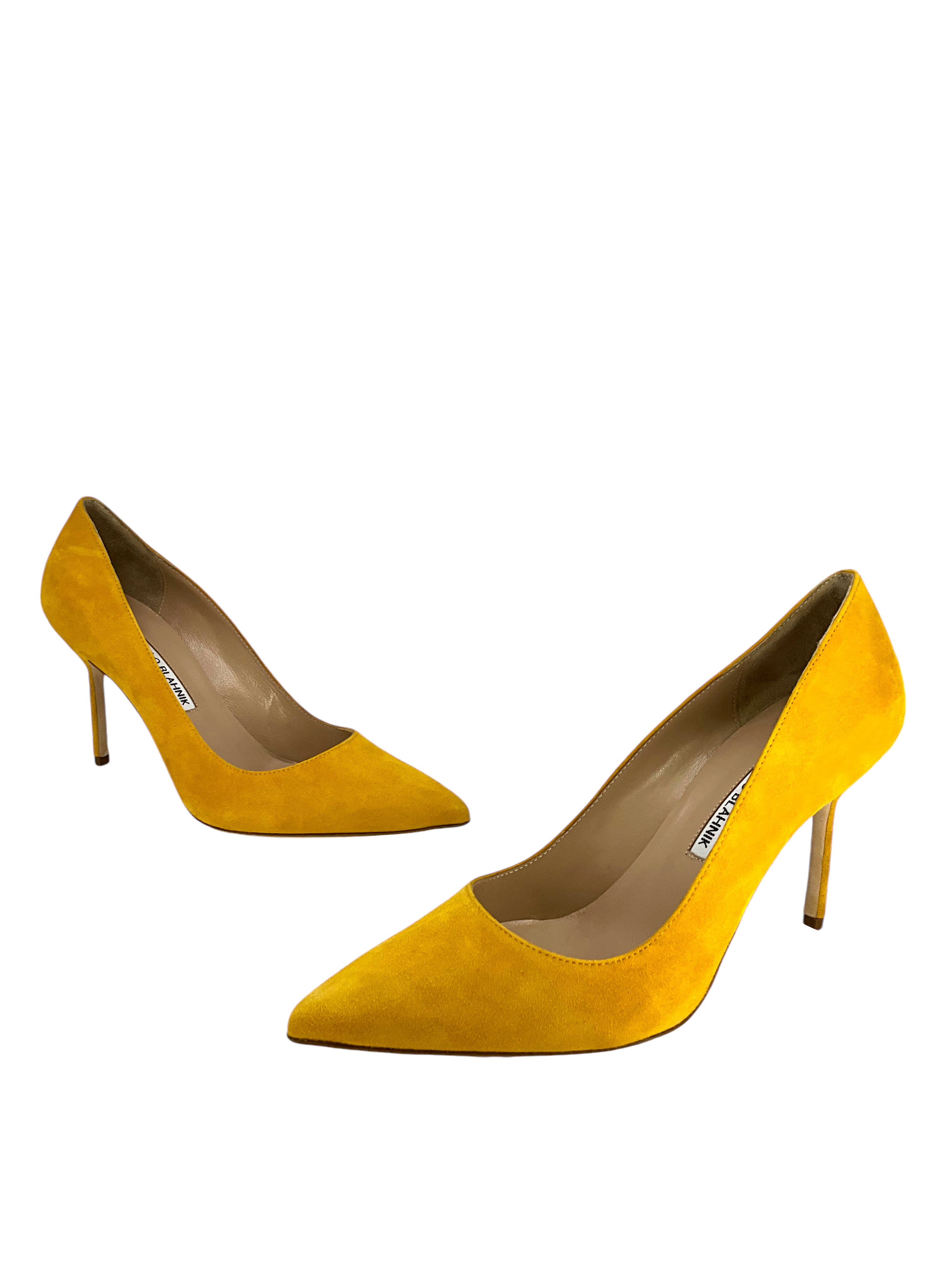 Manolo Blahnik BB Suede Point Toe Pumps - Women's Size 7.5 (US) | Luxury High Heels for Weddings, Parties & Formal Events