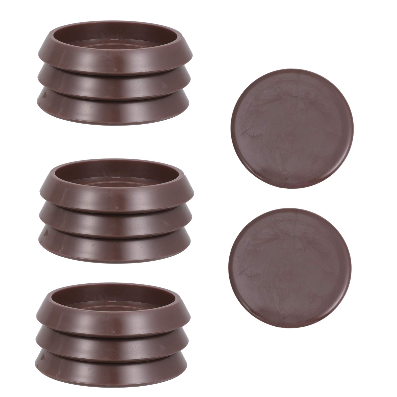 DOITOOL 10-Pack Furniture Coasters - Non-Slip Caster Cups for Sofa, Bed, Piano & Chair - Heavy Duty Floor Protectors for Hardwood & Carpet - Prevent Scratches & Sliding (Ideal for Home, Office & Dorm Use)