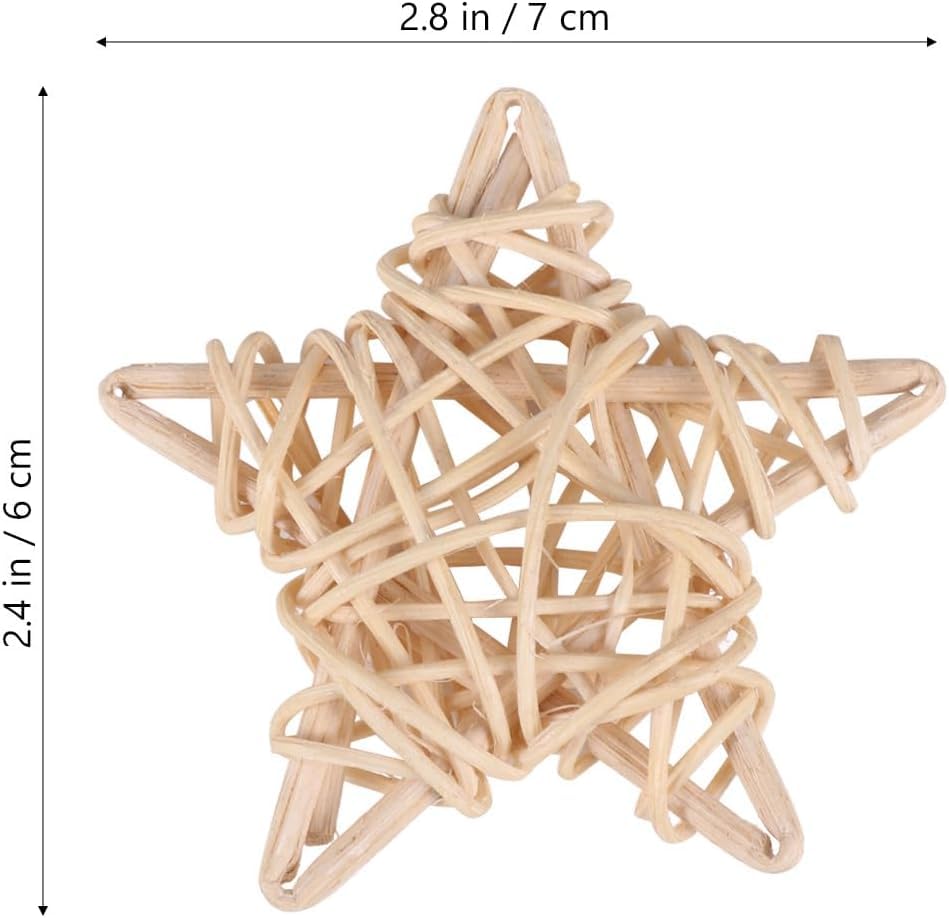 4 Pack Natural Wicker Rattan Chew Toys for Rabbits, Hamsters & Small Pets - Heart-Shaped Bunny Molar Chew Toys for Chinchillas, Tooth Grinding & Pet Activity | Durable Pet Chew Toys for Dental Health & Stress Relief | Perfect for Small Animal Cages, Playtime & Wedding Decor Flower Balls