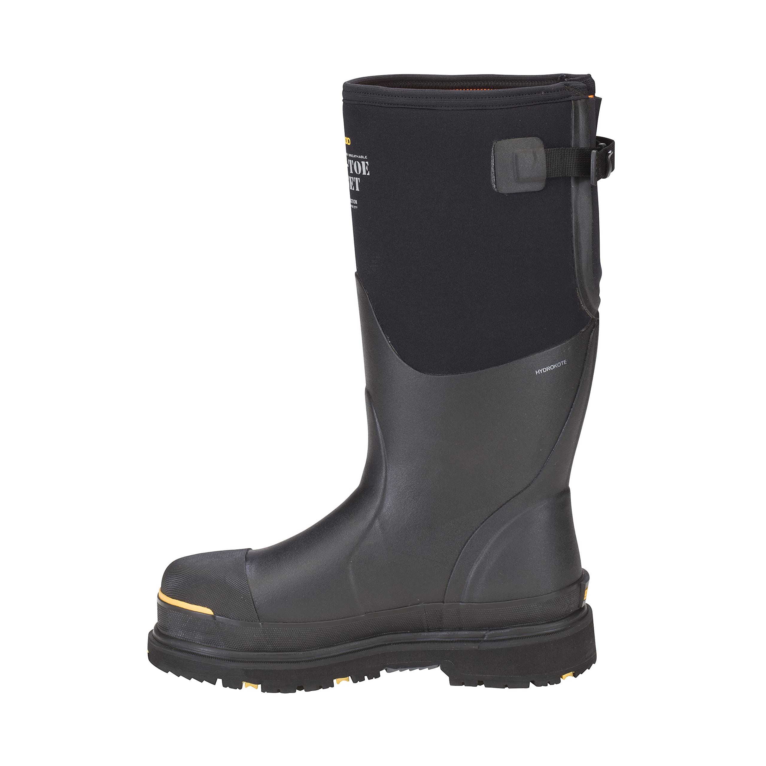 **Dryshod Men's Slip-Resistant Steel-Toe Work Boots with Gusset - Black | Waterproof Safety Shoes for Construction & Outdoor Work**