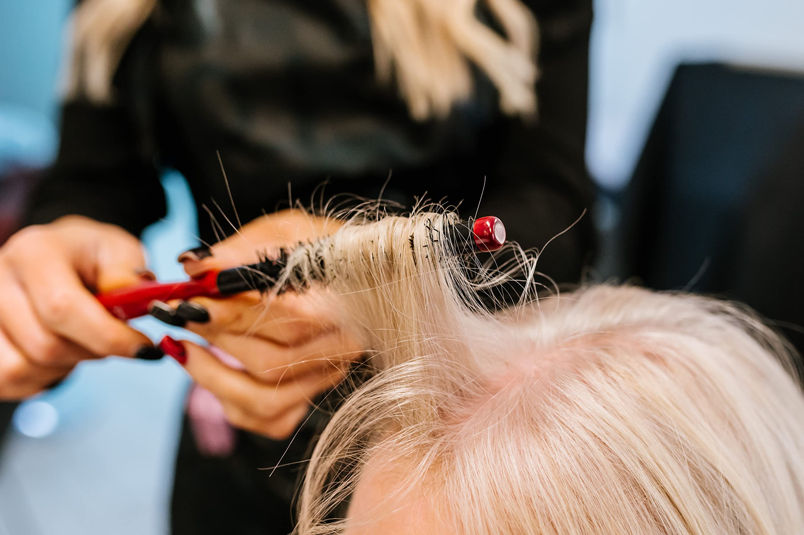 Kobe Red Wood Heat Resistant Blow Dry Brush - 13mm Barrel for Styling & Straightening - Salon & Home Use