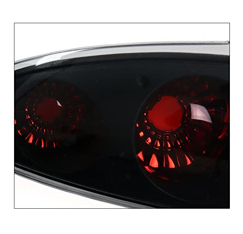 Black/Smoke Tail Brake Lights Rear Lamps for 1993-2002 Chevy Camaro - LED Replacement for Enhanced Visibility & Safety at Night Driving