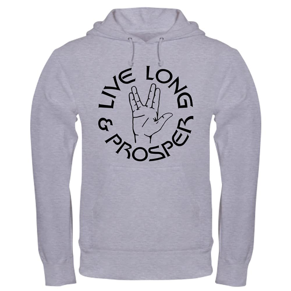 Live Long and Prosper Hooded Sweatshirt | Star Trek Inspired Pullover | Unisex Fleece Jacket for Men & Women | Perfect for Cosplay, Conventions, and Casual Wear