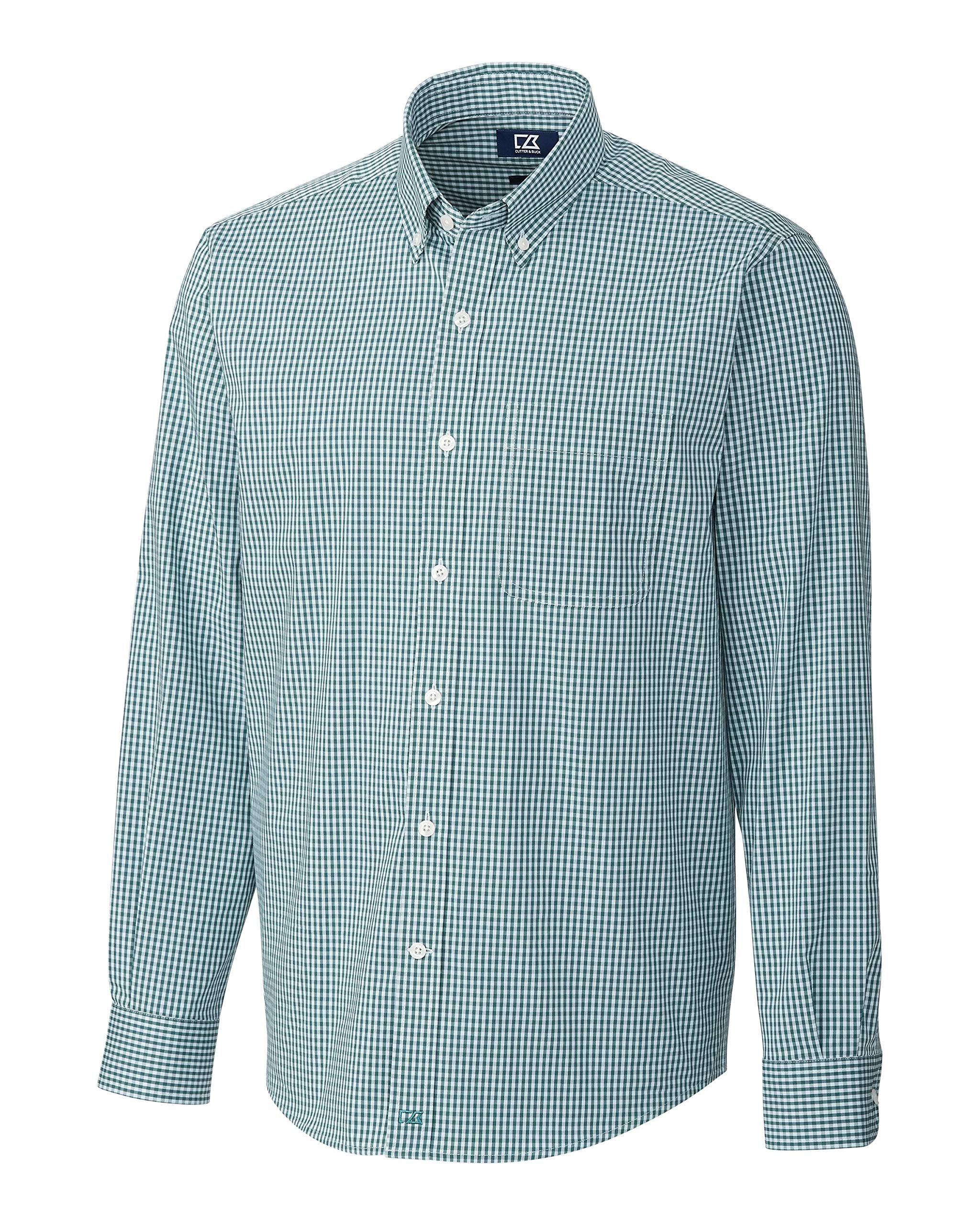 Cutter & Buck Men's Anchor Gingham Button-Down Shirt - Classic Casual & Office Wear for Men | Perfect for Business, Travel & Outdoor Activities