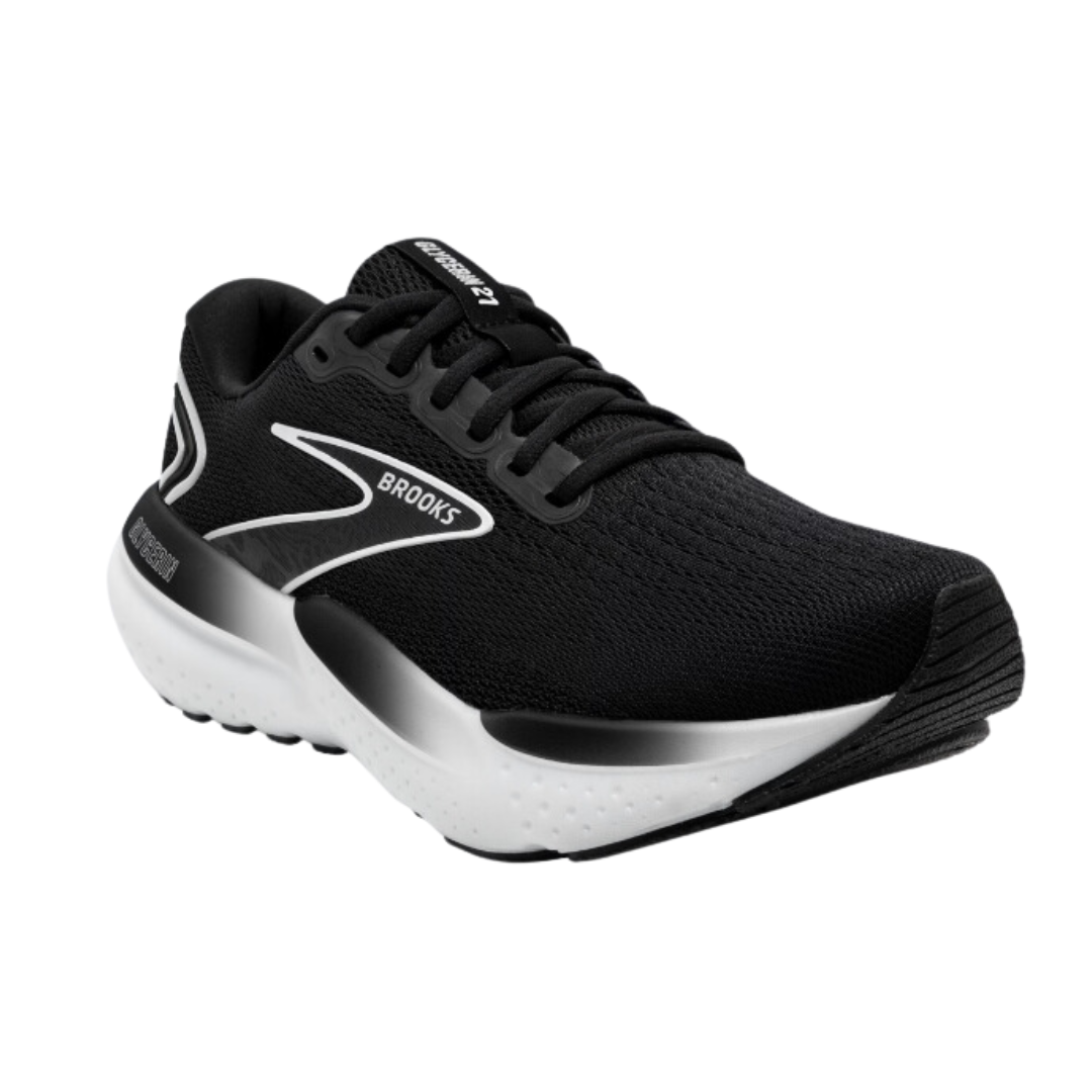 Brooks Men's Glycerin 21 Running Shoes - Black/Grey/White (D Width) - Cushioned Road Running & Jogging Sneakers for Men