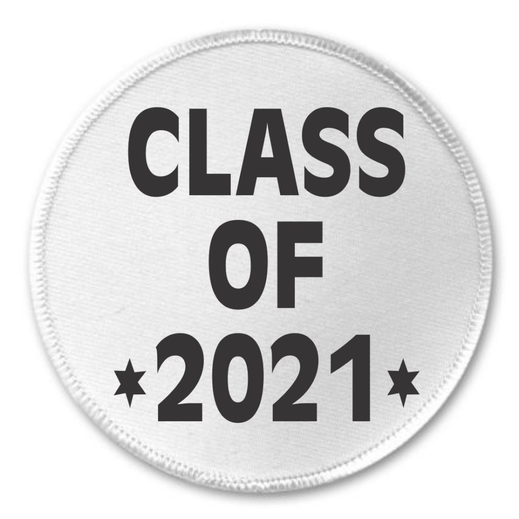 5 Pack Class of 2021 3 Inch Sew On Iron On Graduation Patches for High School College Cap Gown DIY Crafts