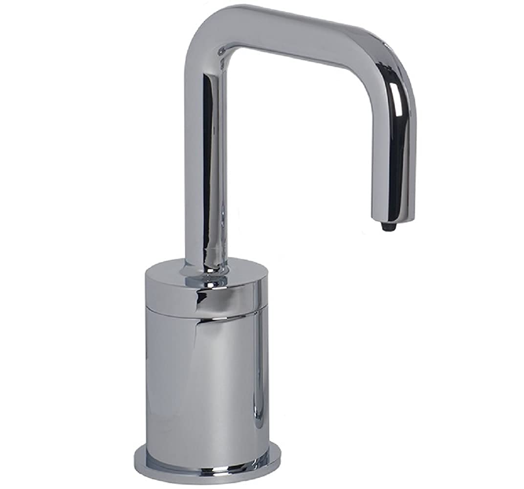Fontana Showers Trio Commercial Touchless Electronic Soap Dispenser FS10089 - Modern Deck Mount Solid Brass Soap Dispenser with Polished Chrome Finish - Ideal for Restaurants, Hotels, and Upscale Bathrooms