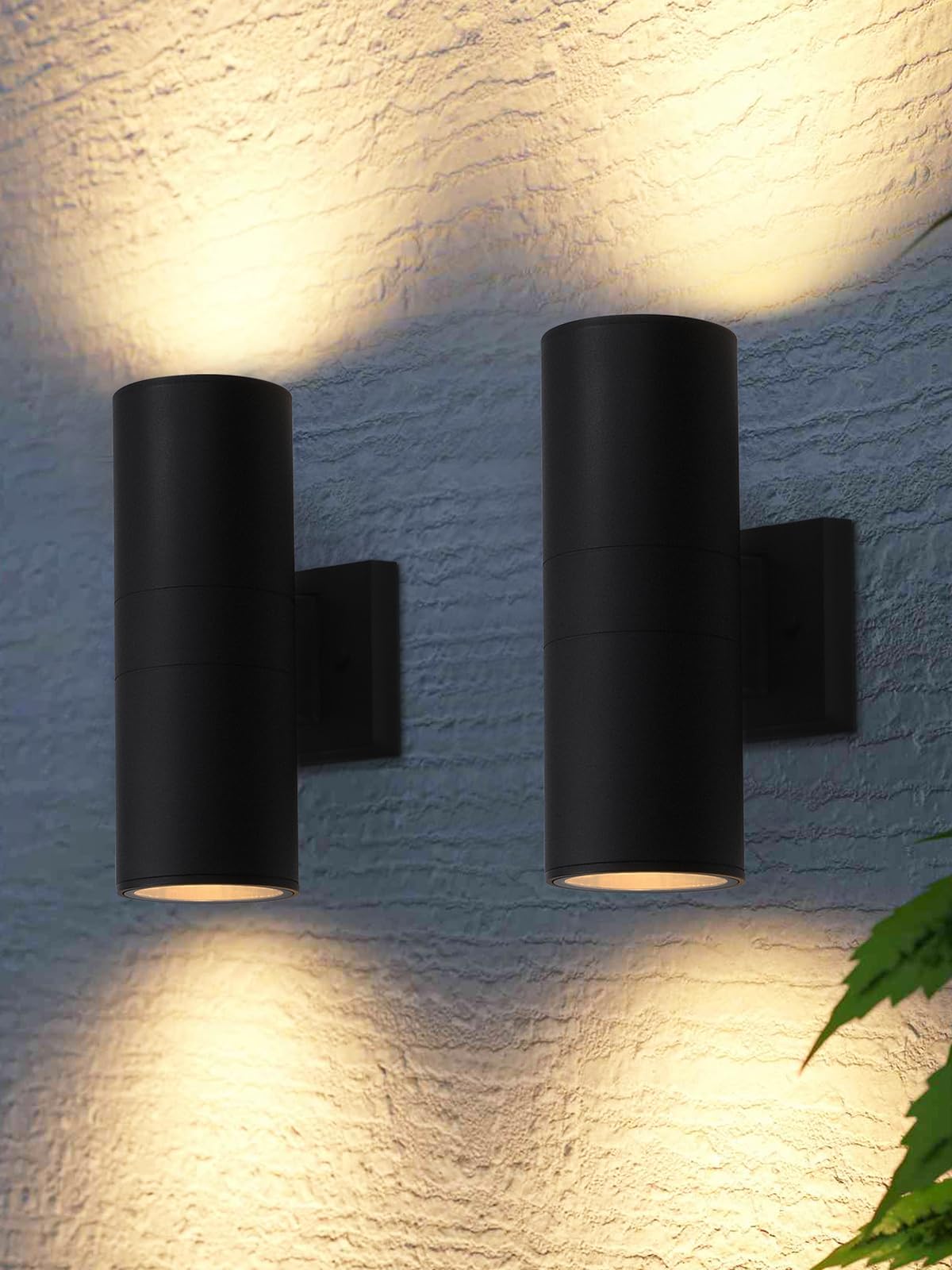 LEONLITE Modern Outdoor Cylinder Wall Lights 11.81