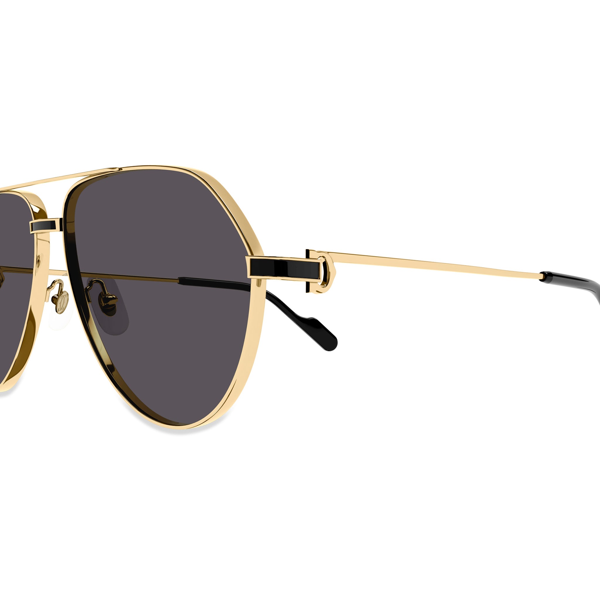 Cartier CT0334S 001 Premier De Cartier Gold Grey Sunglasses for Women - Luxury Designer Shades with UV Protection - Perfect for Beach, Driving & Fashion Outfits