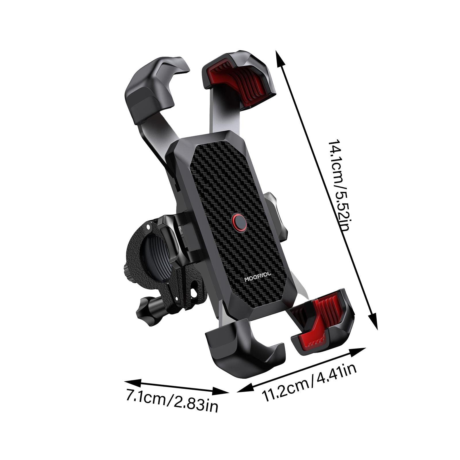 Best Handlebar Phone Mount - 360° Rotating Bike Phone Holder for Motorcycle, Bicycle & Scooter | Secure Phone Mount for Road Trips, Music, GPS Navigation, Vlogging & Hands-Free Calls | Perfect for Cycling, Commuting & Outdoor Adventures