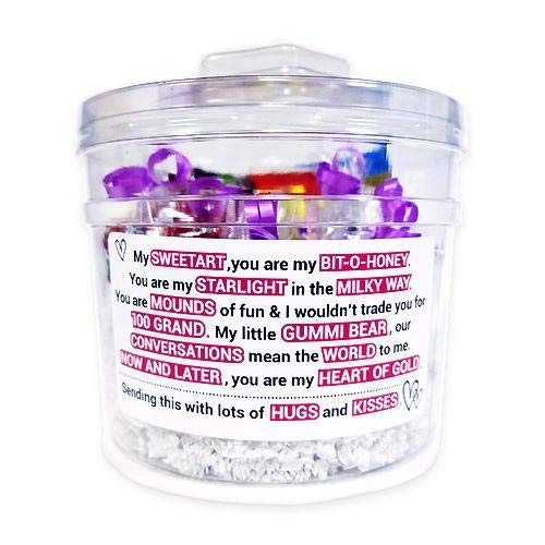 All City Candy Love Candy Poem Gift Tub - Sweet Romantic Gift for Valentine's Day, Anniversary & Special Occasions