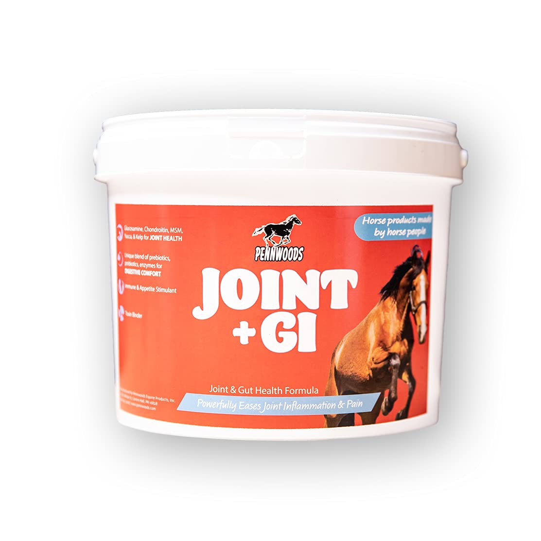 Pennwoods Equine Joint & GI Supplement for Horses - 5lb Digestive Support with Probiotics, Prebiotics & Enzymes | Immune Booster & Appetite Stimulant | Ideal for Performance Horses & Senior Equine Care