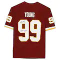 Chase Young Washington Football Team Autographed Maroon Nike Limited Jersey with 2020 DROY Inscription - Authentic Signed NFL Jersey for Collectors and Fans - Perfect for Memorabilia Display, Gifts, and Game Day Outfits