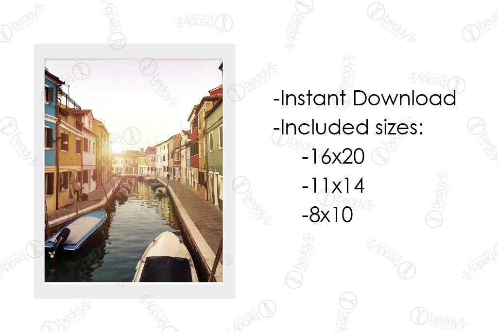 Burano Artwork Digital Download - High Resolution Printable Wall Decor for Home & Office - Perfect for Living Room, Bedroom, and Gallery Walls