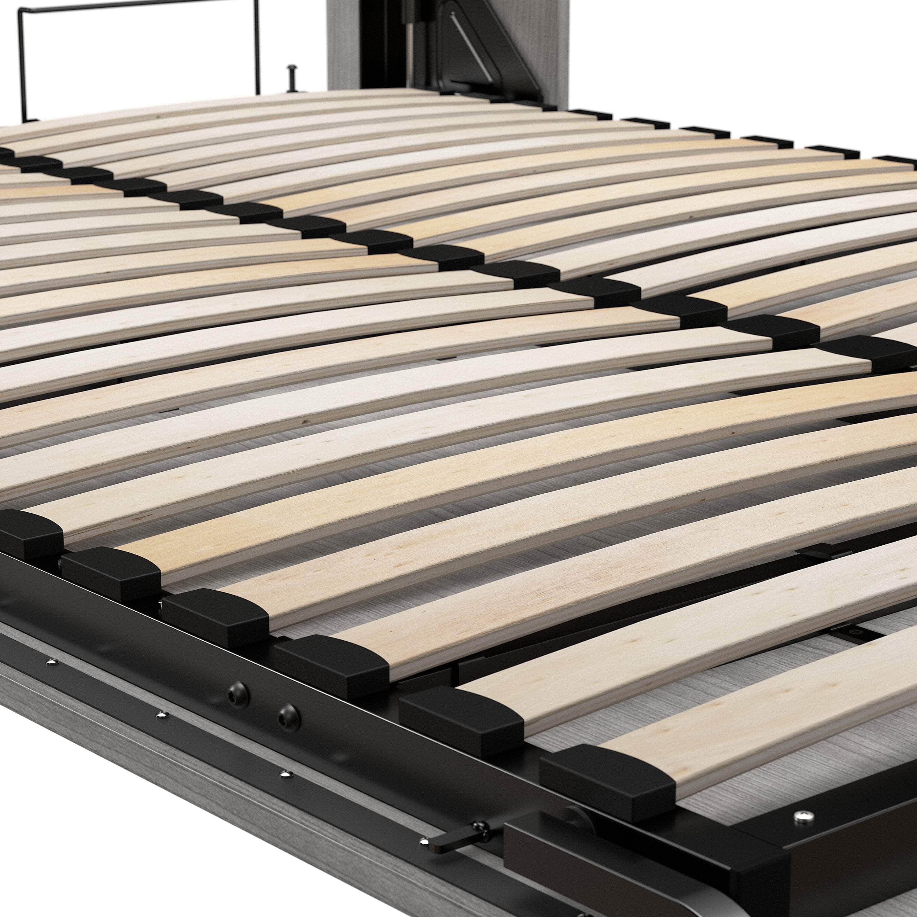 Pur Queen Murphy Wall Bed with Closet Storage Cabinets (115W) - 7 Color Options - Space-Saving Solution for Small Apartments, Guest Rooms & Home Offices