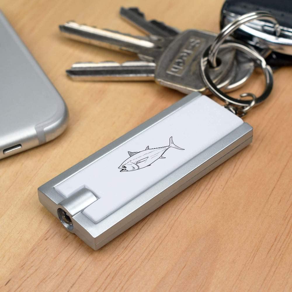 Azeeda 'Tuna' LED Keychain Flashlight with Bright Light - Compact Portable Keyring Torch for Camping, Hiking, Emergency & Everyday Carry (KT00025370)