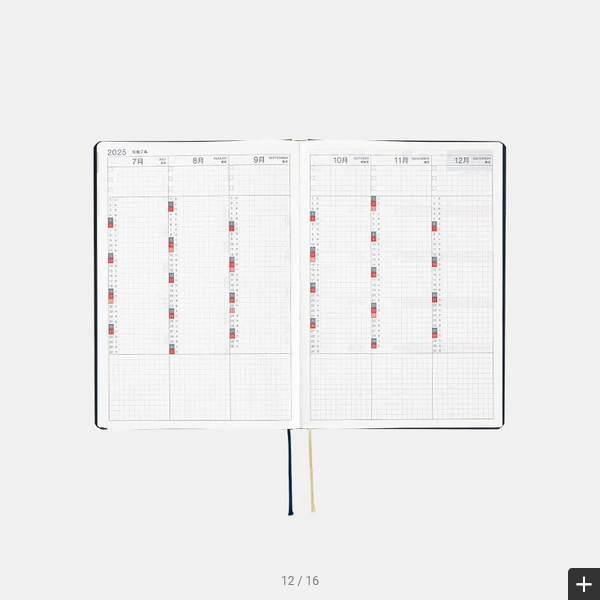 Hobonichi Techo 2025 Planner (Navy Blue) - A5 Size Daily Journal with January Start, Monday Start | English Edition | Perfect for Work, School & Personal Planning