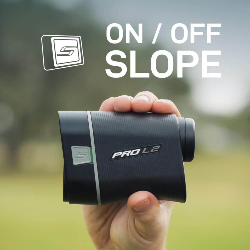 Shot Scope PRO L2 Golf Rangefinder - Premium Laser Distance Measuring Device for Accurate Yardage | Perfect for Golf Tournaments, Practice & Course Navigation