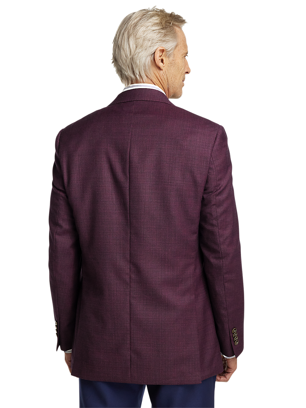 Premium Wool Single Breasted Notch Lapel Blazer for Men - Classic Plum Color Business Jacket | Perfect for Office Wear, Formal Events & Professional Occasions