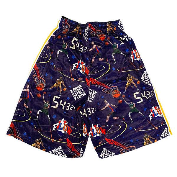 Boys' Triple Double Flow Basketball Shorts - Breathable Quick-Dry Sports Shorts for Kids - Perfect for Basketball, Running, and Gym Workouts