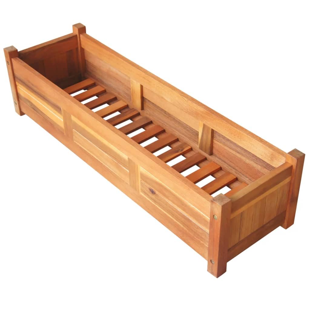 Premium Acacia Wood Raised Garden Bed Set of 2 - 39.4