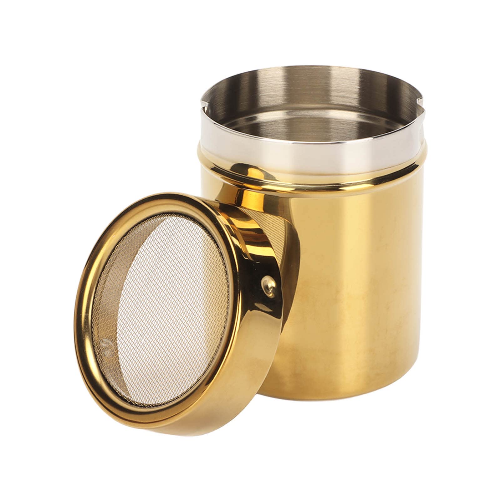 Alvinlite Powder Shaker with Lid - Stainless Steel Sugar, Salt & Spice Dispenser for Coffee, Cocoa, Cinnamon - Perfect for Baking, Cooking & Kitchen Seasoning