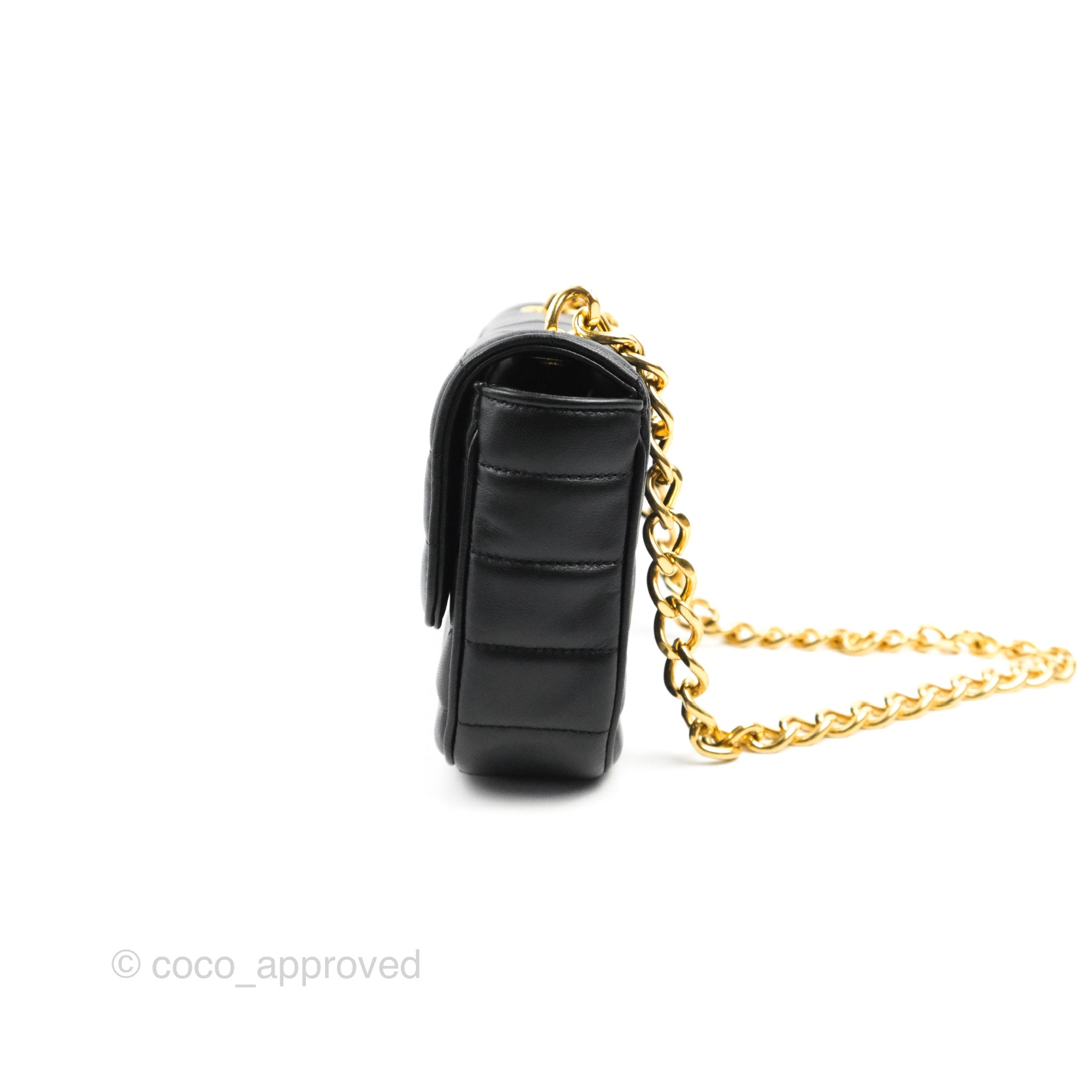 Celine Monochrome Quilted Goatskin Matelasse Bag with Black Gold Hardware - Luxury Crossbody Purse for Women, Perfect for Evening Events & Date Nights