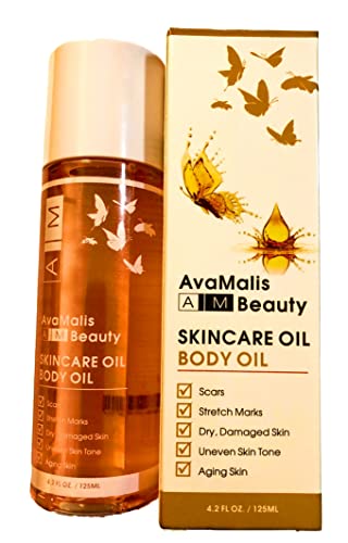 AM Skincare Oil - Natural Bio Body Oil for Hydration & Glow | Perfect for Dry Skin, Stretch Marks & Massage