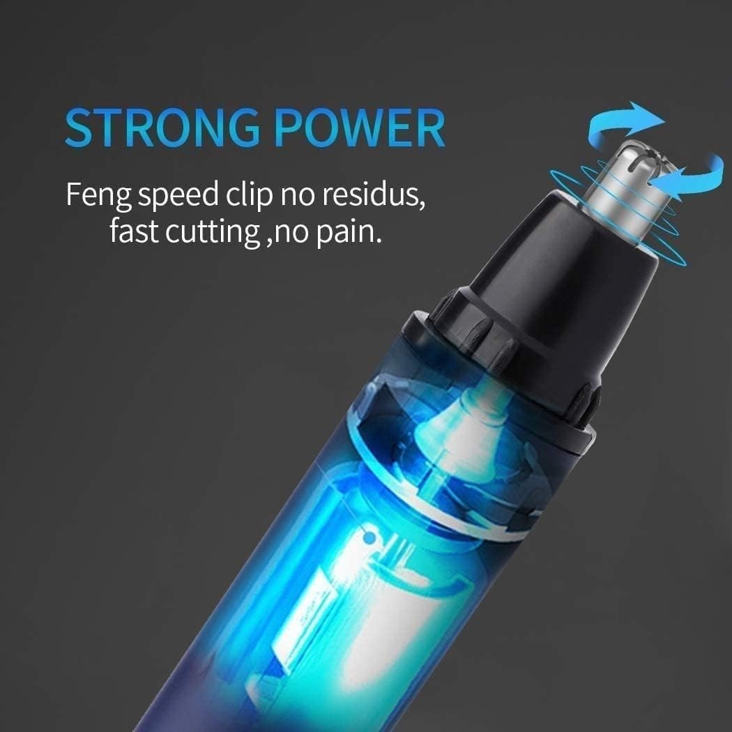 USB Rechargeable Ear & Nose Hair Trimmer for Men & Women - Portable Facial Grooming Kit with Protective Cover - Perfect for Travel, Home & Personal Care
