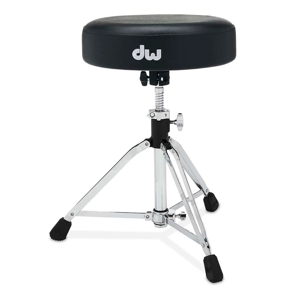 DW 9000 Series Heavy Duty Round Drum Throne - Adjustable Height Ergonomic Drum Stool for Drummers, Perfect for Live Performances & Studio Recording Sessions