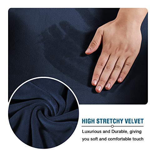 H.VERSAILTEX Velvet Stretch Sofa Cover Set - 3-Piece (72