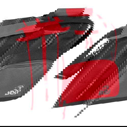 BSI Deluxe Single Tote Bowling Bag - Red & Black Design for Bowling Enthusiasts | Perfect for League Games, Practice Sessions & Bowling Tournaments