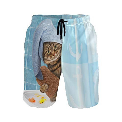 Unny Cat Taking Bath Beach