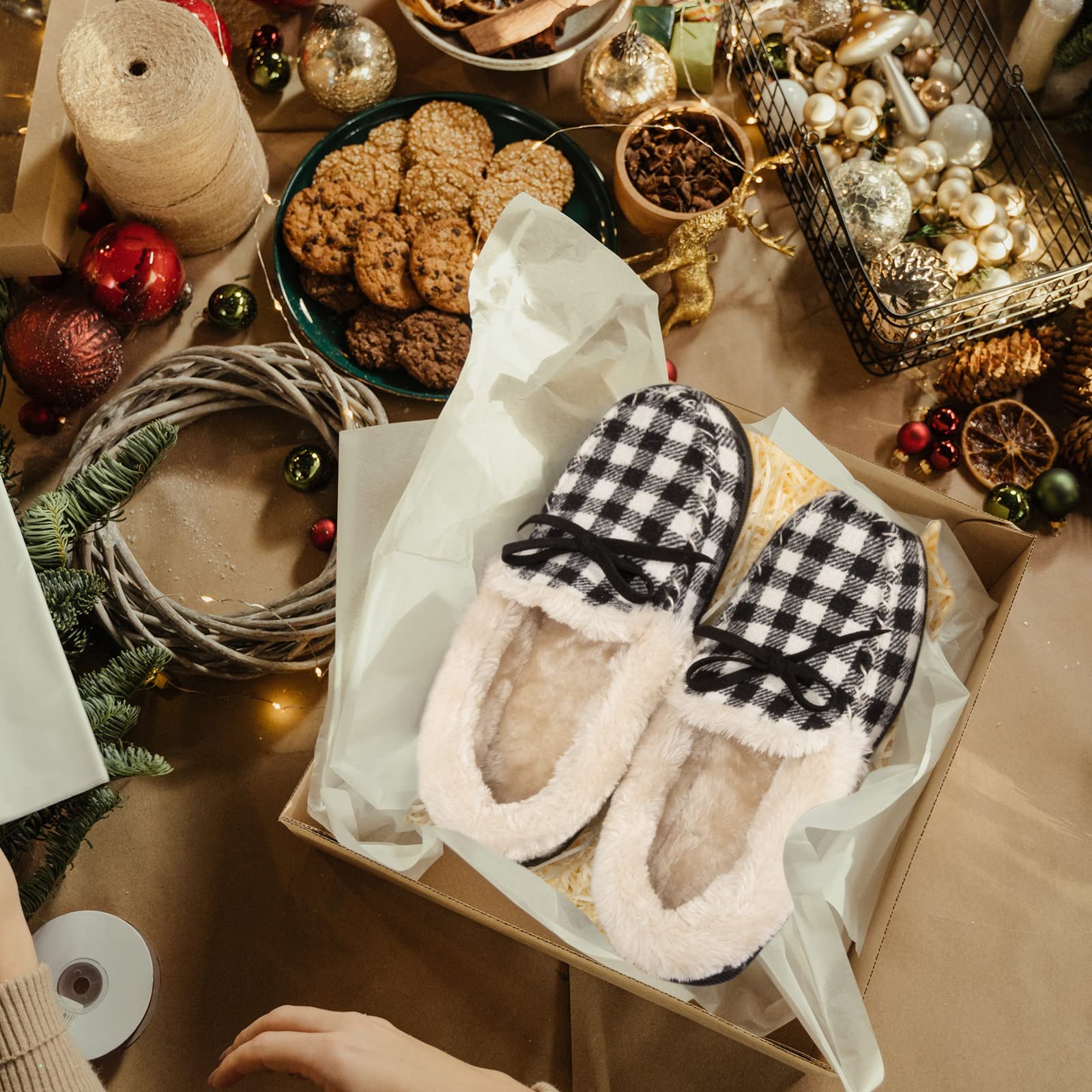 MaxMuxun Women's Moccasin Slippers - Soft & Comfortable Indoor/Outdoor House Shoes for Women - Perfect for Home, Office, and Casual Wear