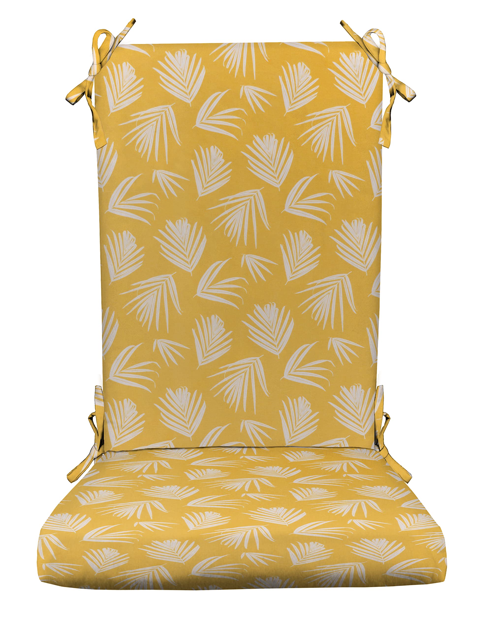 RSH Décor Indoor Outdoor Foam Rocker Rocking Chair Cushion Pad - Comfortable Seat Cushion for Patio, Garden, Porch & Nursery - Choose Size & Color (Standard, Shade Spice Yellow) - Perfect for Relaxing, Reading & Lounging