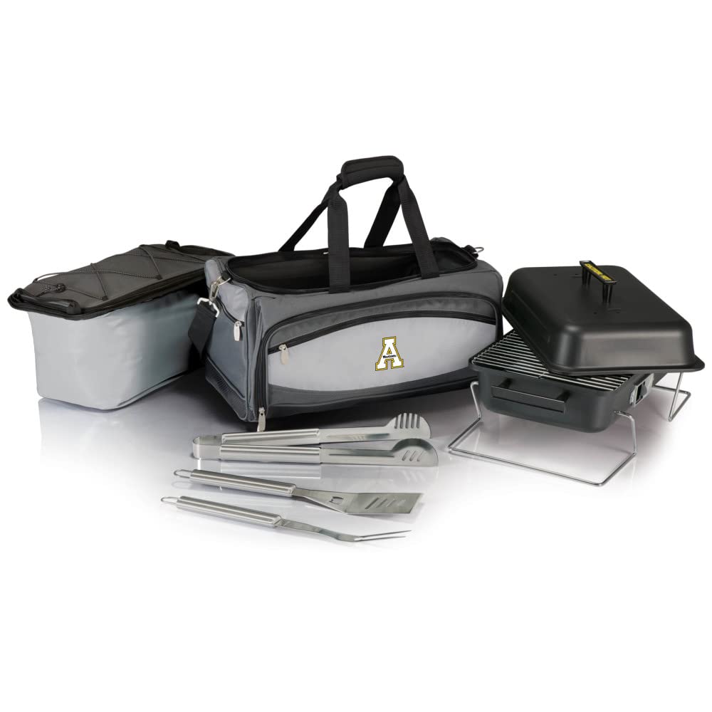 PICNIC TIME NCAA Unisex-Adult Portable Charcoal Grill & Cooler Tote - Perfect for Tailgating, Beach Parties, Camping and Outdoor BBQs
