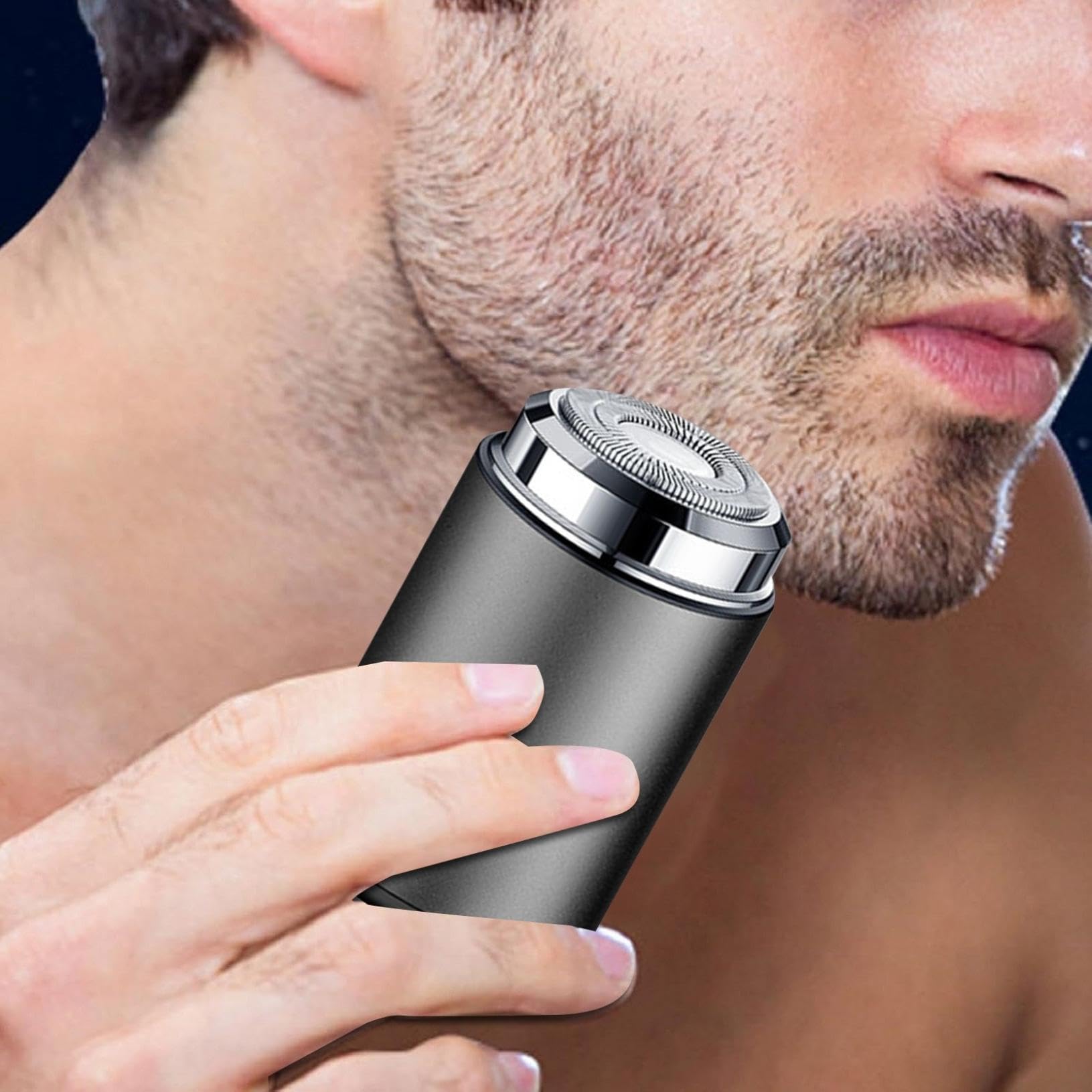 Mini Electric Shaver for Men - USB-C Rechargeable, Waterproof, Portable Travel Razor - Compact & Lightweight Design for Home, Office & Business Trips - Perfect for Quick Grooming On-The-Go (Black)