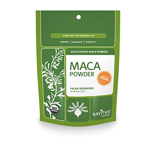 Navitas Organics Maca Gelatinized Powder 8oz - Organic Energy Booster for Smoothies, Baking & Natural Wellness - Supports Stamina & Vitality