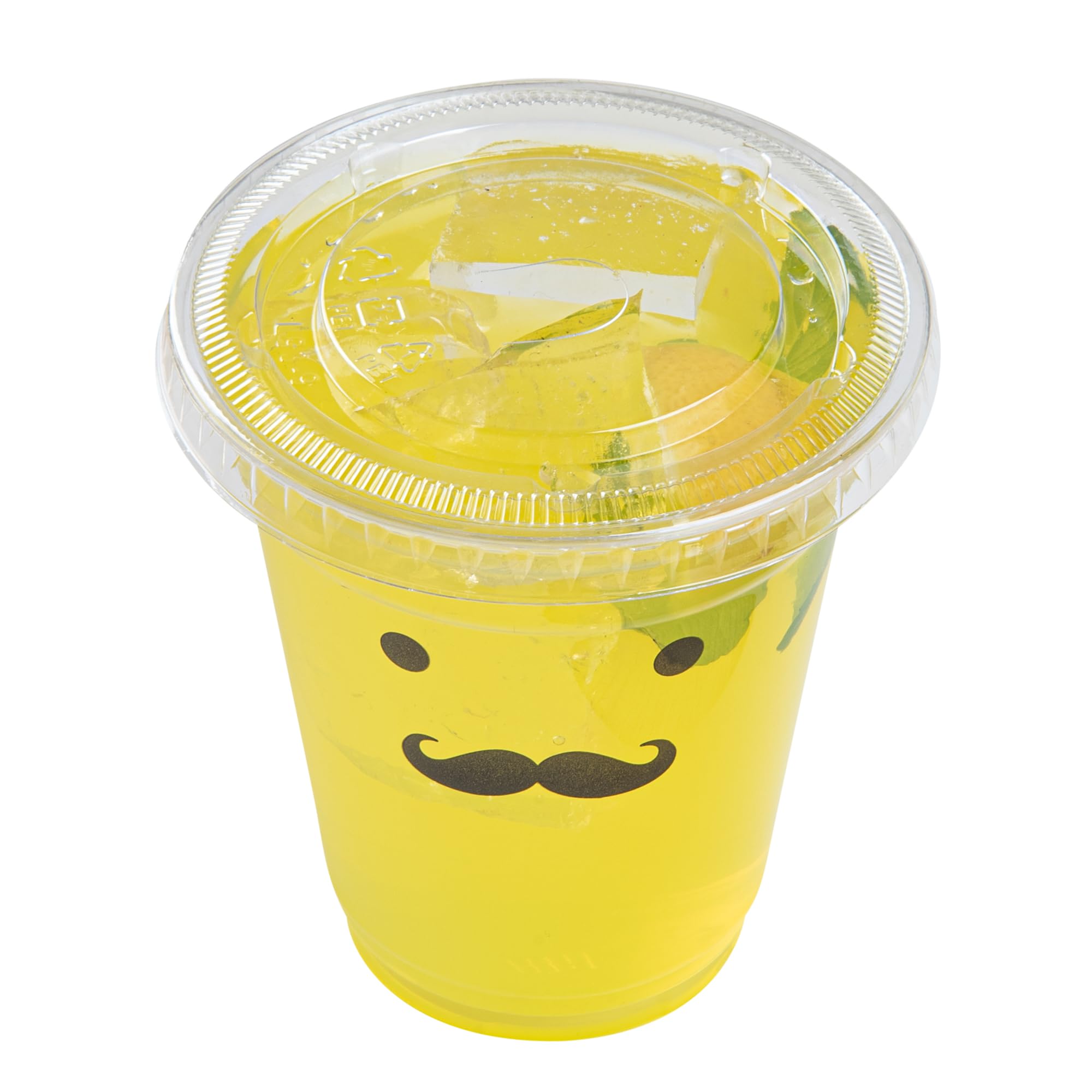 Restaurantware Visage Flat Lids for 9, 12 & 16 oz Disposable Cups - 1000 Clear Plastic Drinking Cup Lids with Straw Slot | Recyclable & BPA-Free | Perfect for Coffee Shops, Smoothie Bars & Takeout Restaurants