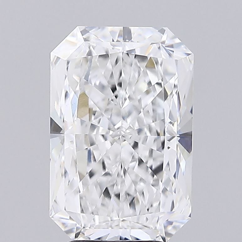 3.71 Carat D Color VVS2 Clarity Radiant Cut Lab-Grown Diamond for Engagement Rings & Fine Jewelry