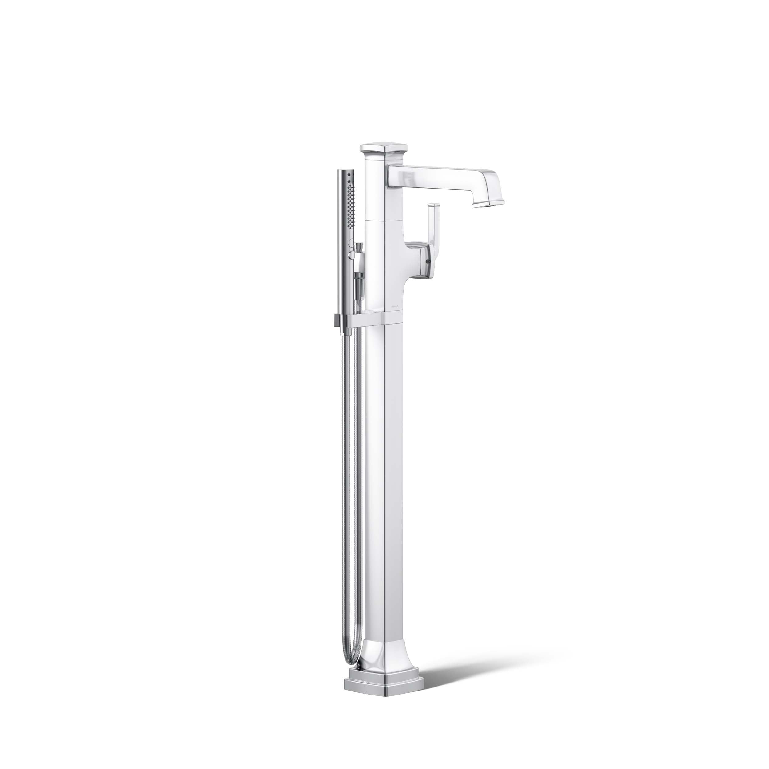 KOHLER RIFF® Freestanding Bathroom Faucet Trim - Modern Matte Black Bathroom Sink Faucet for Spa, Luxury Home & Hotel Renovation
